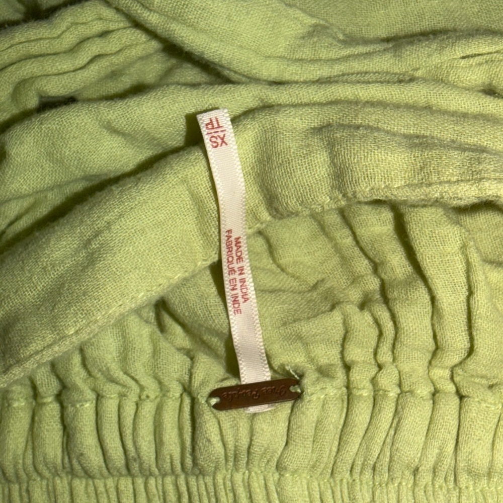 Free People Light Green Drawstring Harem Jumpsuit - Picture 2 of 3